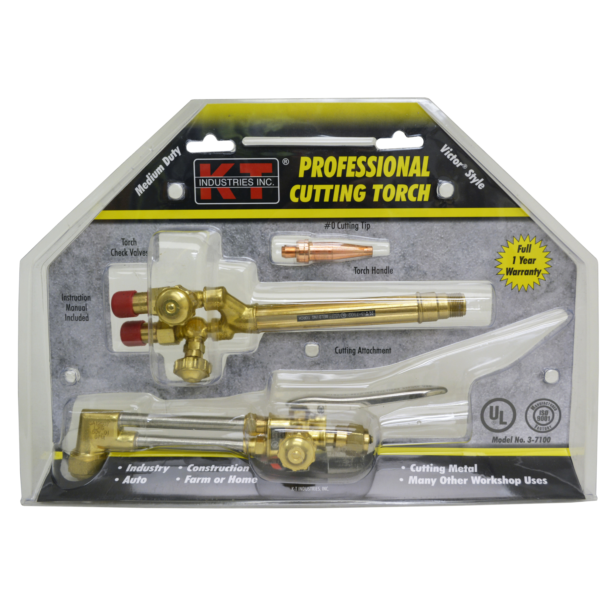 K-T Industries Victor Style Torch Kit — 3-Piece, Medium Duty, UL Listed, Model# 3-7100
